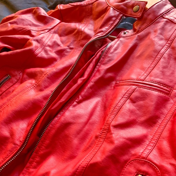 Red Leather Jacket - Picture 4 of 4